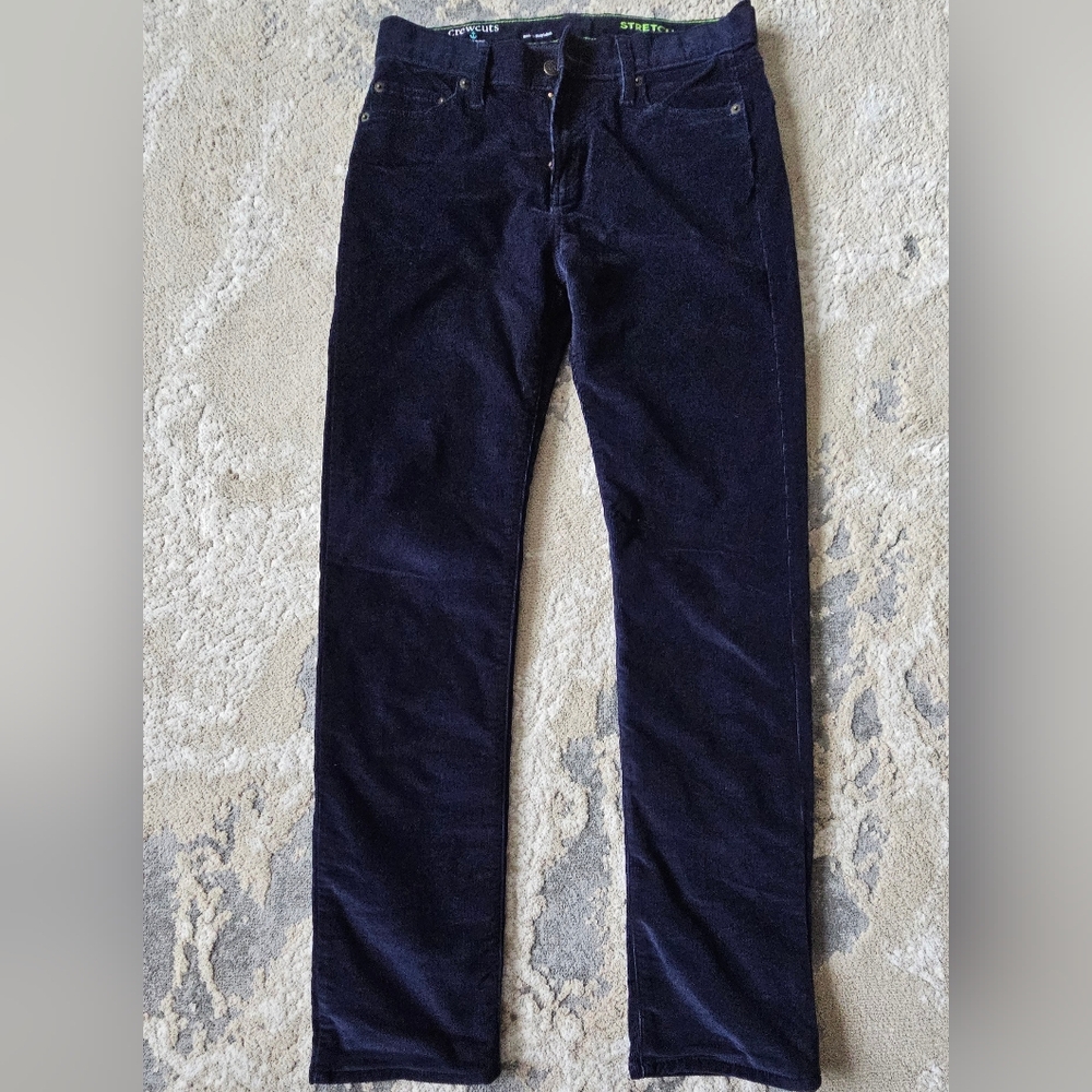 CREWCUTS Boy's Dark Blue Corduroy Lined Pants Size 14